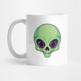 Green Alien Head Mug